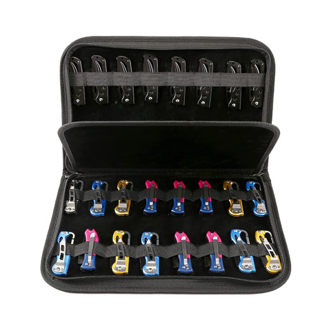 QEES 32-slot knife case folded view keeps knives organized and protected.