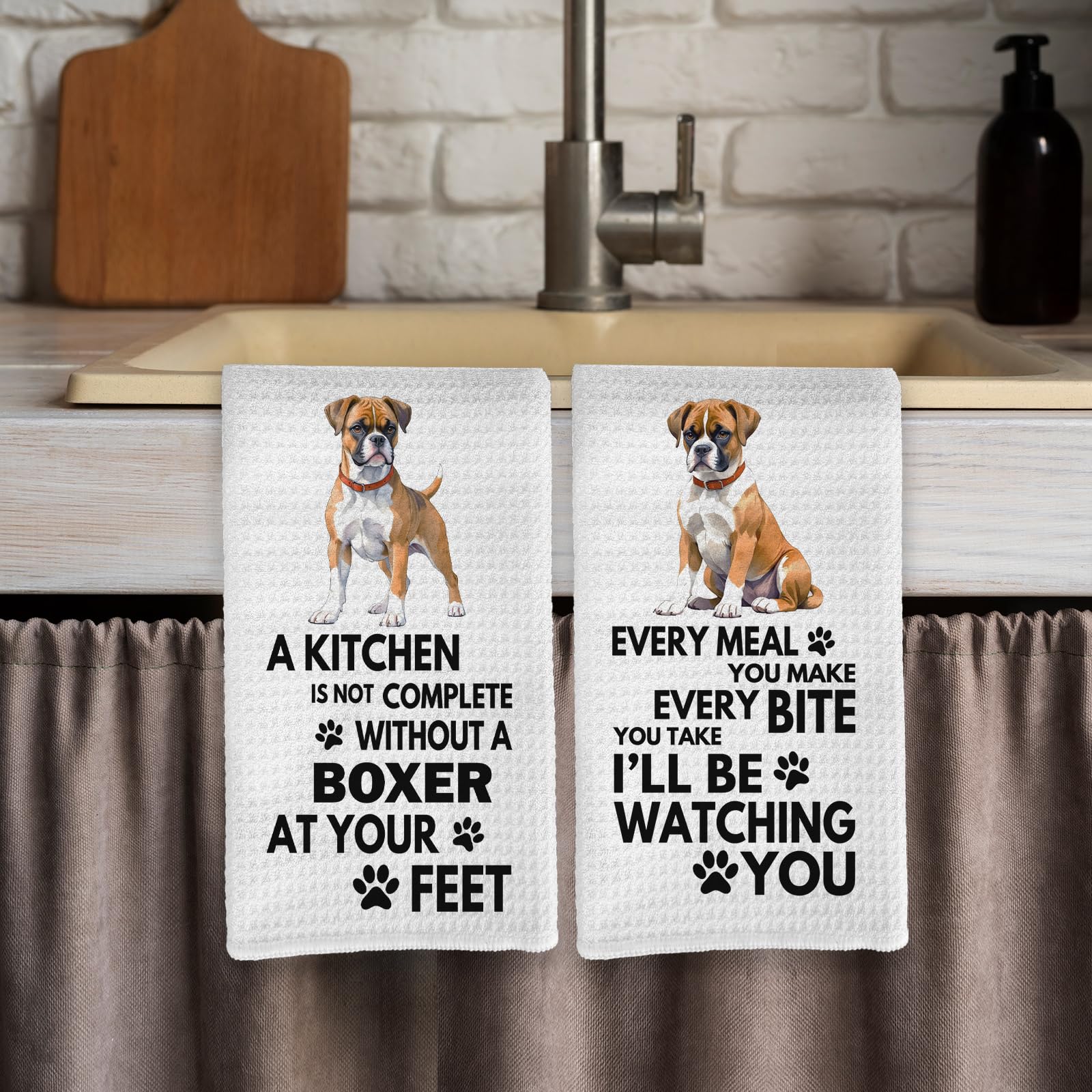 Qeheb Boxer Dog towel 16x24 inches, durable and easy to clean.