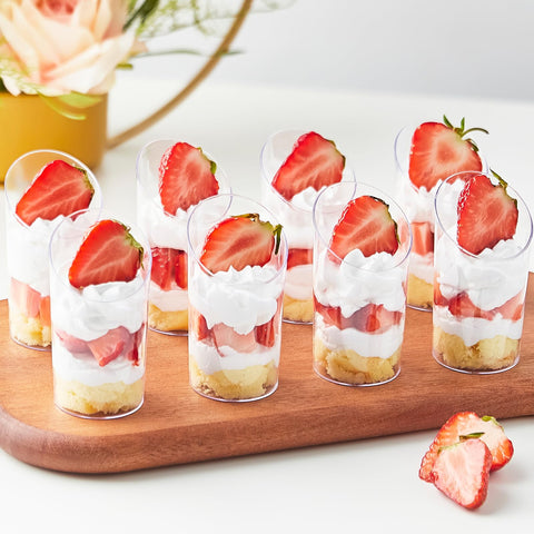 Qeirudu versatile serving cups used for assorted bite-sized treats