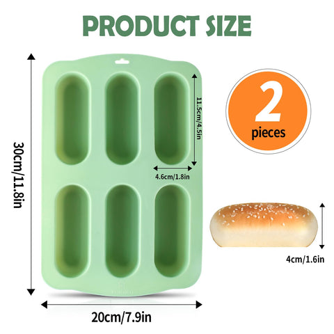 QELEG silicone bake pan non-stick, six-cup capacity for muffins and cupcakes.