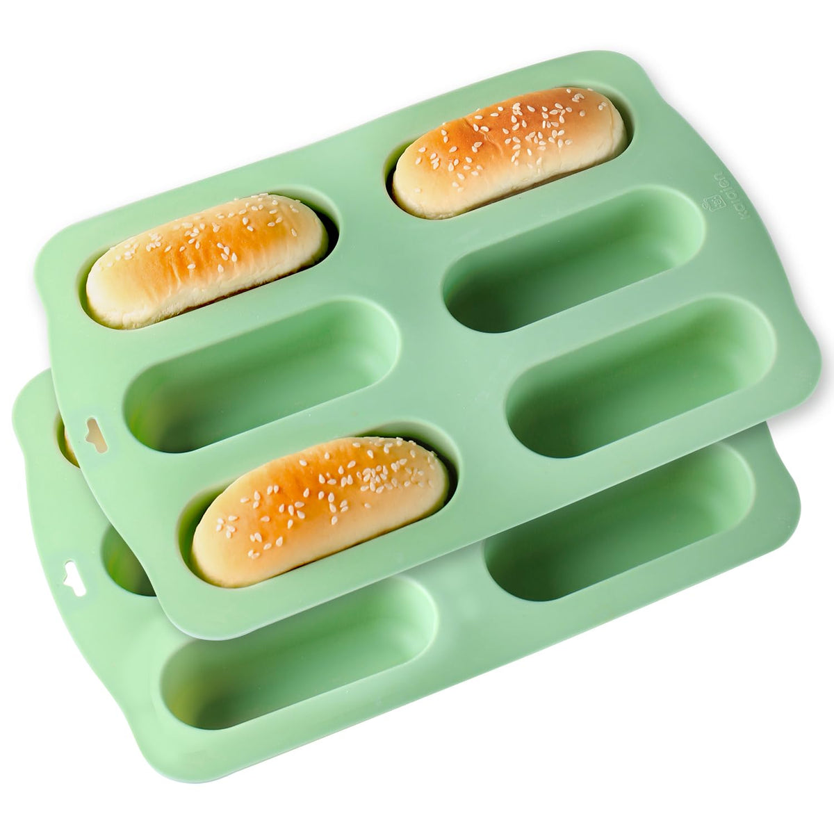 QELEG Twinkie pan with six cavities for easy mini loaves release.