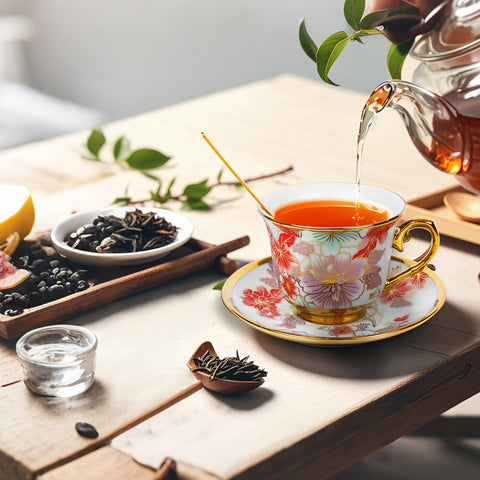 Qetoosur durable ceramic tea set designed for daily use.