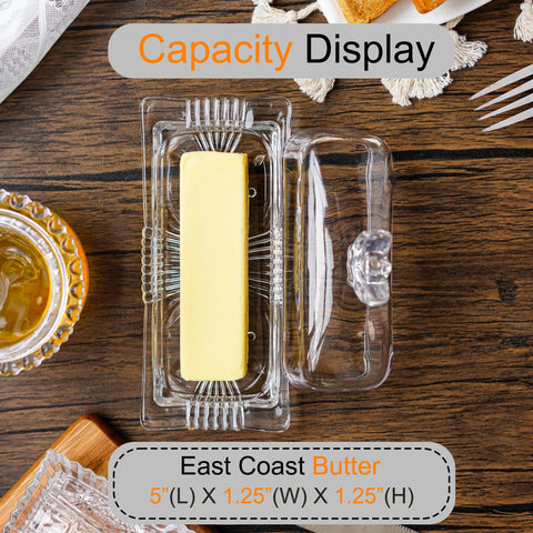 QFkris butter dish lid handle for easy opening.