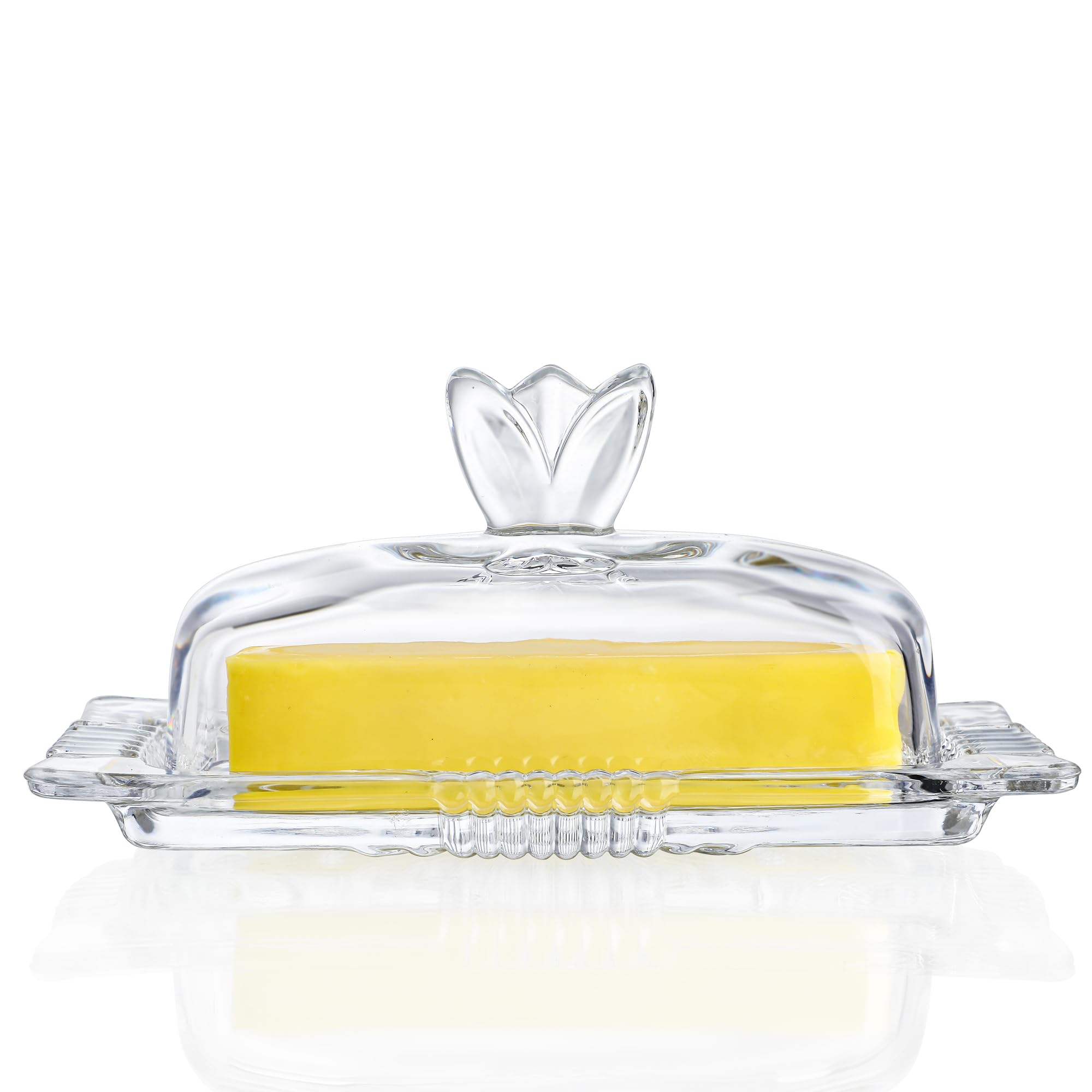 QFkris butter dish with visible butter sticks ready to use.