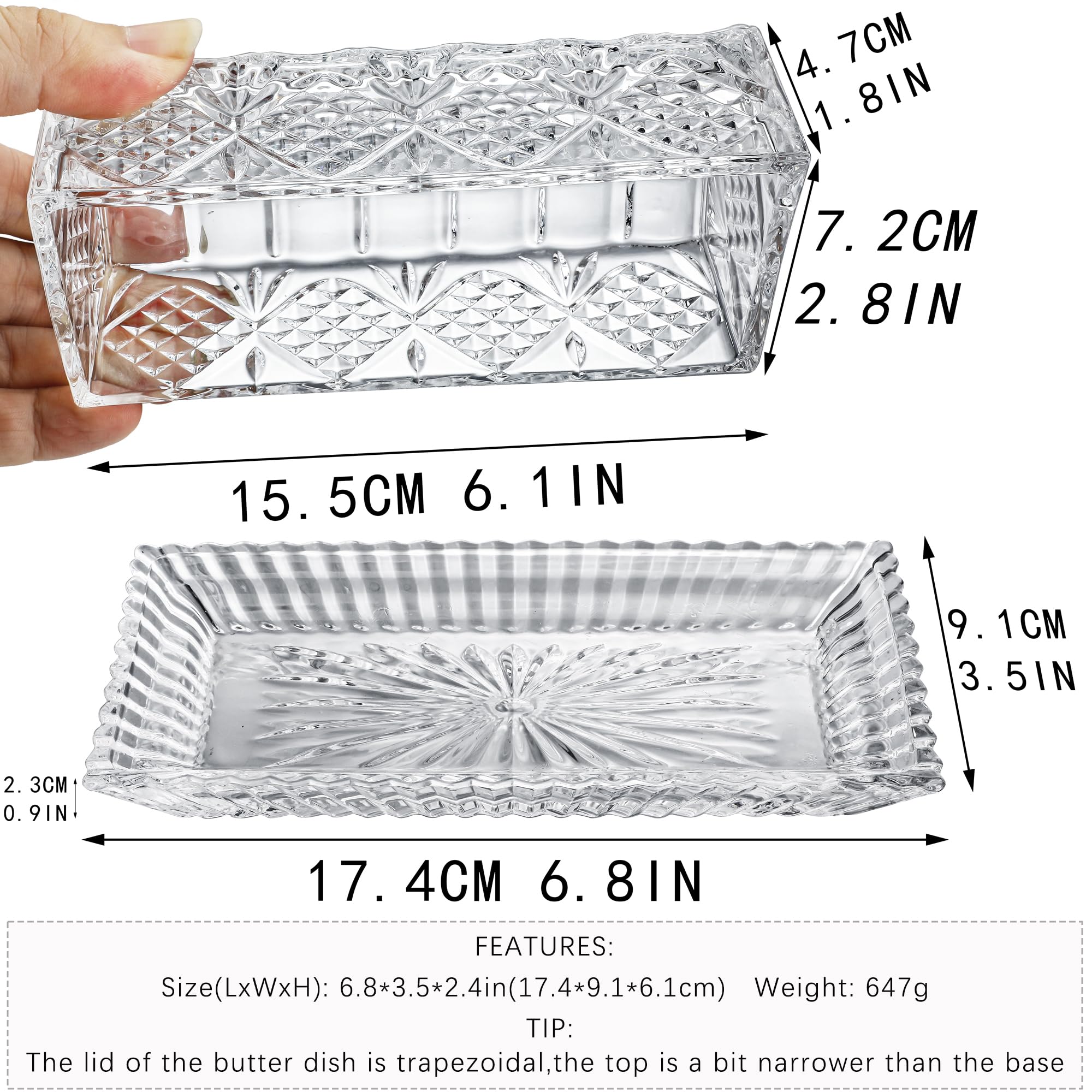QFkris butter dish is dishwasher safe for easy cleanup.