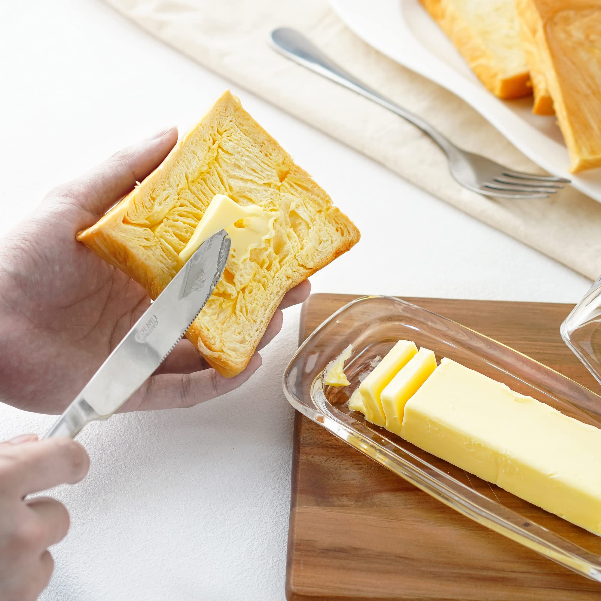 QFkris fridge-counter butter dish keeps butter organized and ready.
