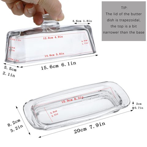 QFkris rectangular butter dish on counter blends modern design with practicality.