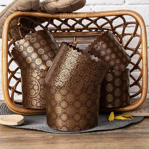 QG group panettone paper molds non-stick for easy release and cleanup.