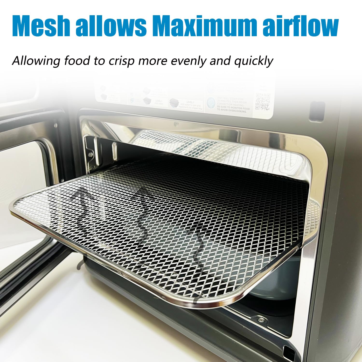 QHAND stainless steel mesh tray delivers safe, BPA-free cooking and easy cleanup