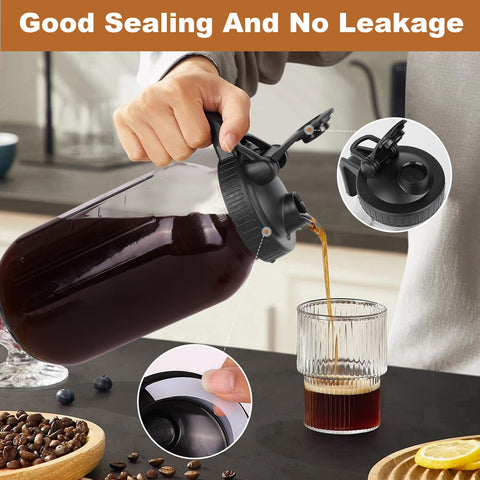 QHH ergonomic handle and airtight lid support easy, portable pouring.