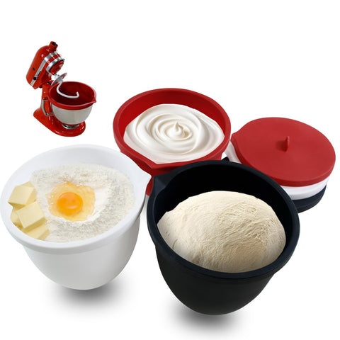 QHMENG silicone liner for KitchenAid 5qt bowl inside protects surfaces during mixing.