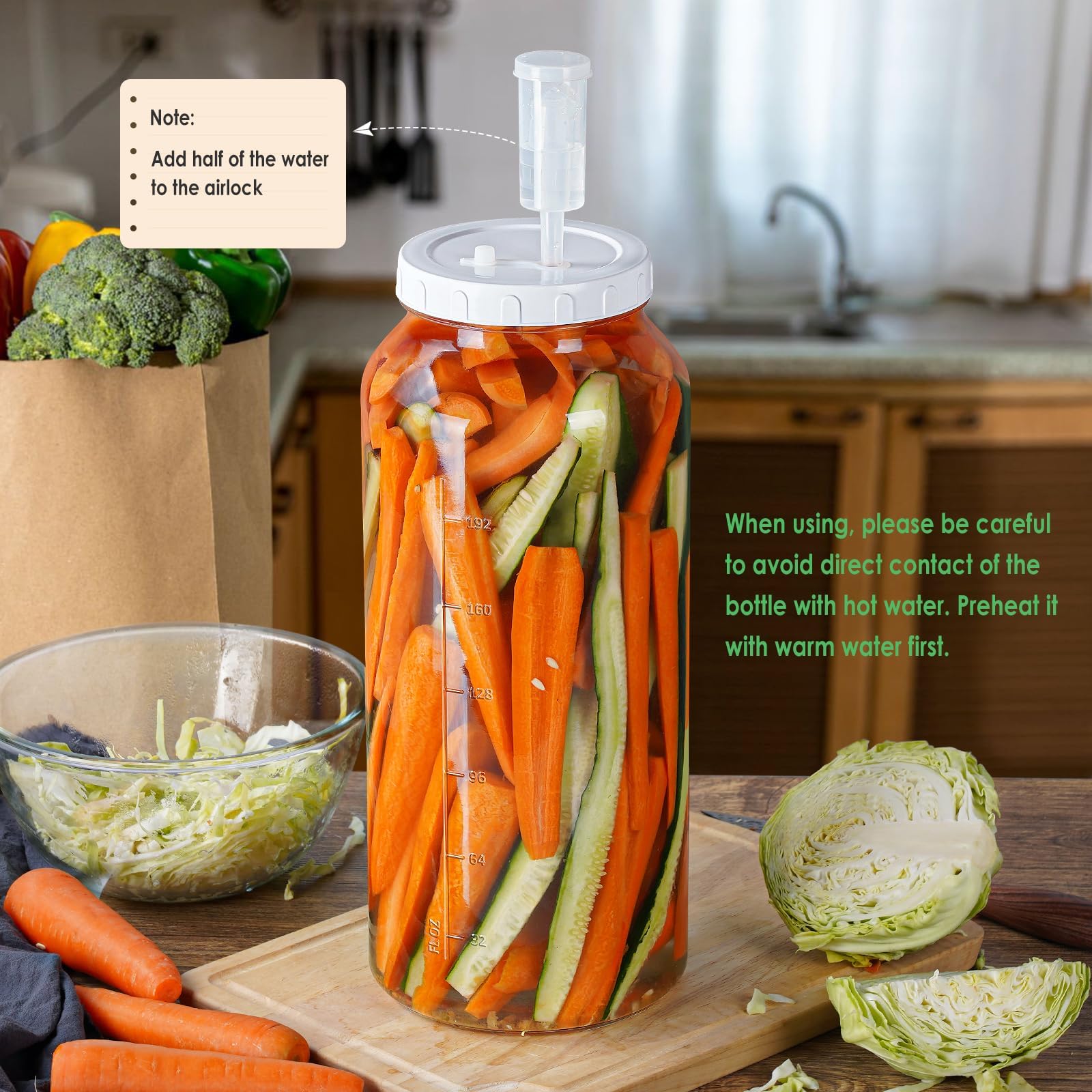 Qianfenie airtight lid with gasket designed for a tight seal during fermentation.