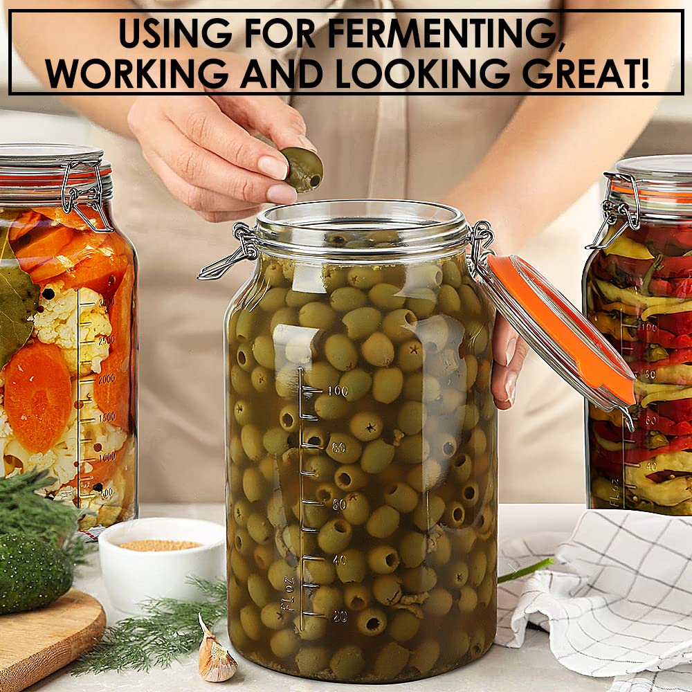 Qianfenie BPA-free glass jar with hinged lid supports easy access and meal prep