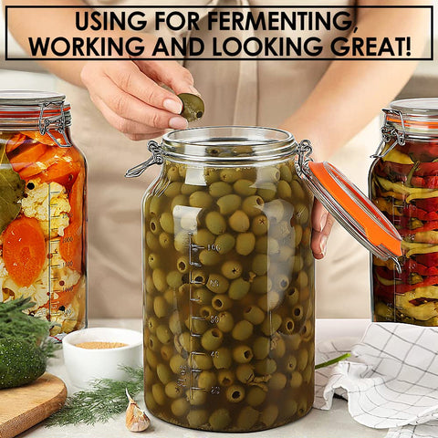 Qianfenie BPA-free glass jar with hinged lid supports easy access and meal prep