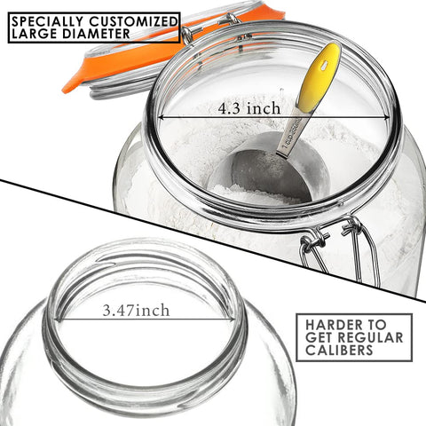 Qianfenie canning jar with airtight lid keeps contents fresh and safely stored