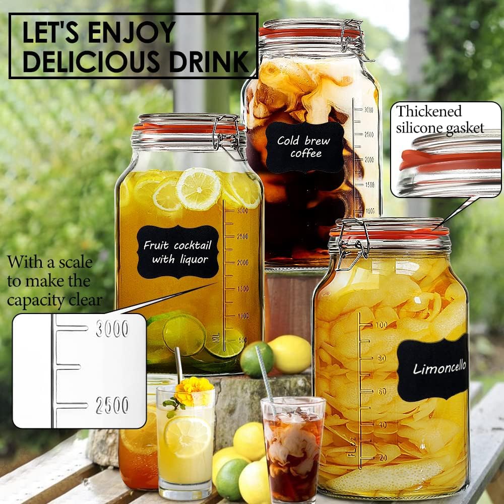 Qianfenie kitchen storage glass jar helps organize pantry and dry goods