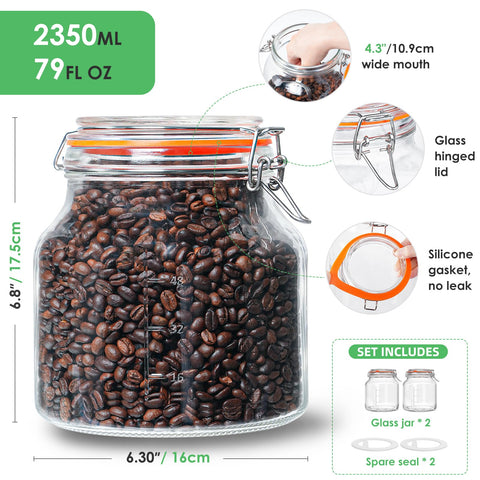Qianfenie leak-proof lid with metal wire closure for mess-free storage.