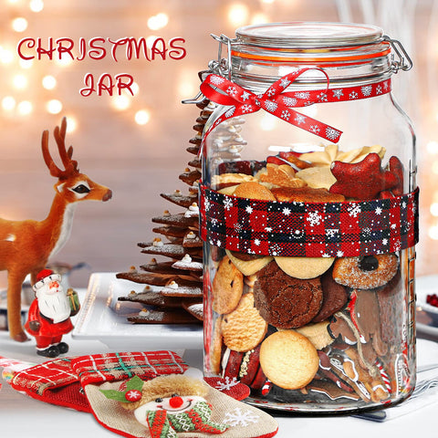 Qianfenie two-pack glass jars for versatile storage and bulk convenience