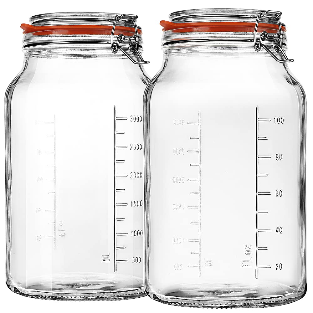 Qianfenie wide-mouth jar with hinged lid for easy filling and cleaning