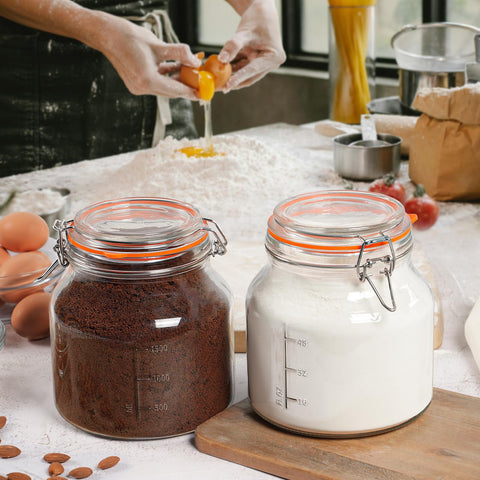 Qianfenie wide-mouth jar open, easy access for filling and cleaning.