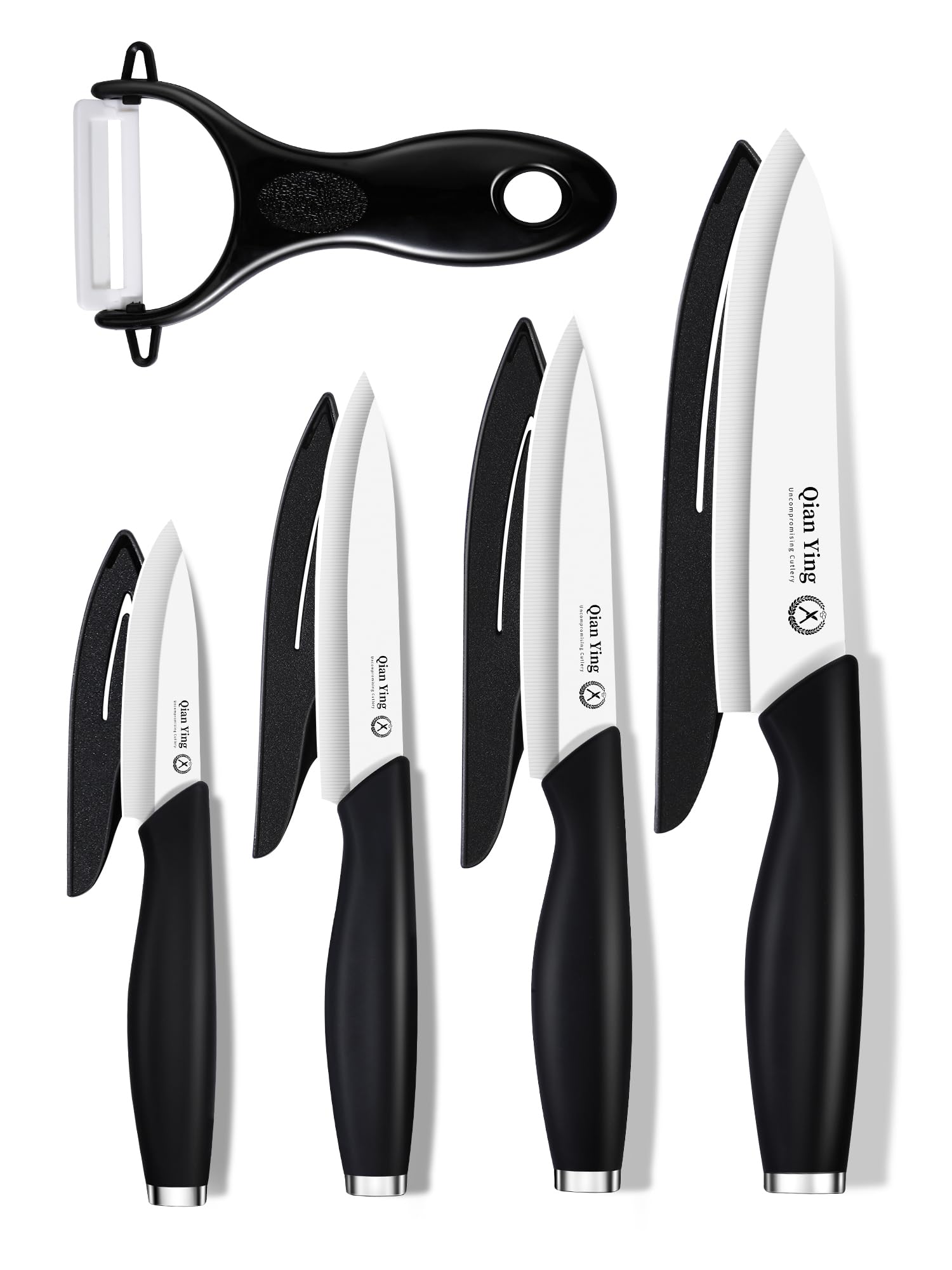 Qianying ceramic knife set blades offer ultra-sharp precision for effortless slicing.