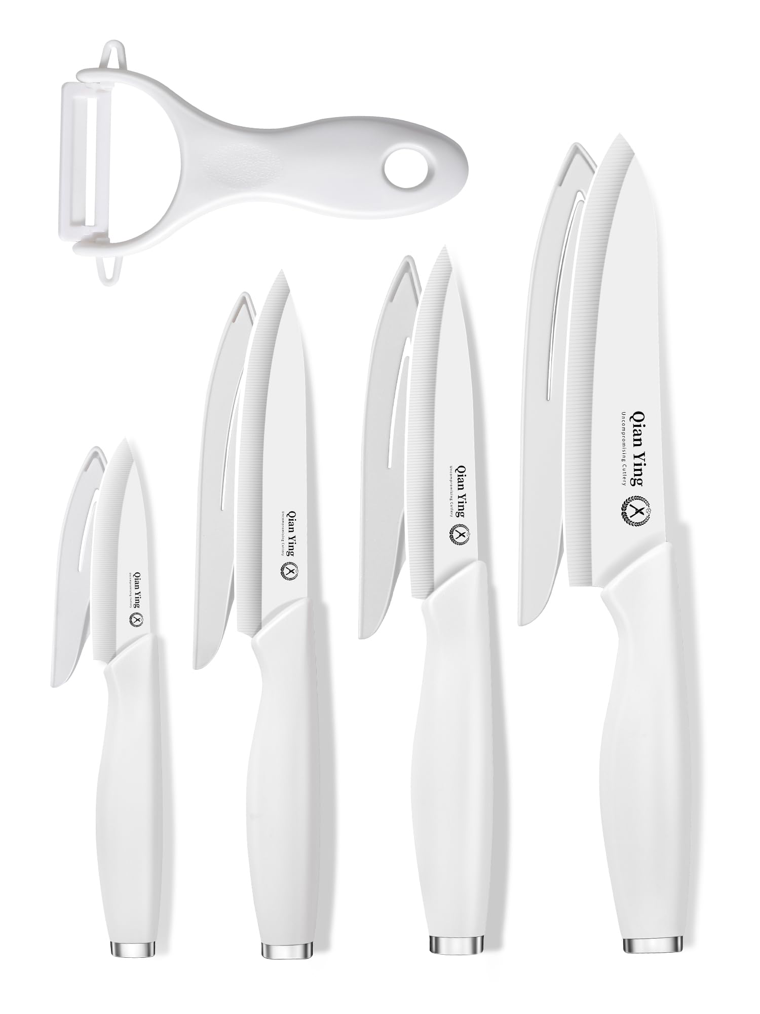 Qianying Pure Strengthening knife blade close-up showing razor-sharp edge for precise slicing.