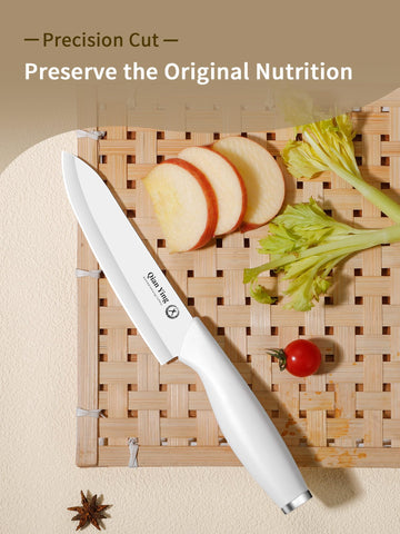 Qianying Pure Strengthening blade preserves juices during slicing.