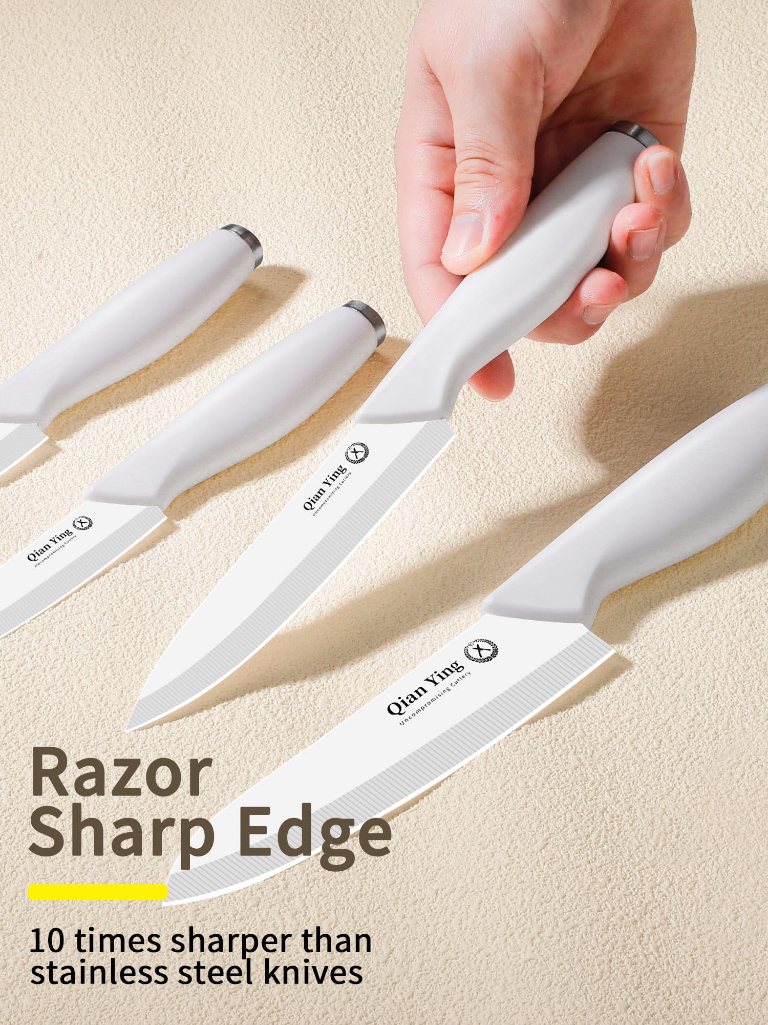 Qianying Pure Strengthening ceramic blades are lightweight and durable.
