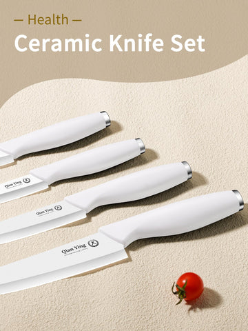 Qianying Pure Strengthening knife set with sheath and guards for safe storage.