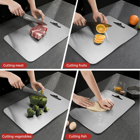 Qianying titanium cutting board 18x12 inches ideal for family cooking.
