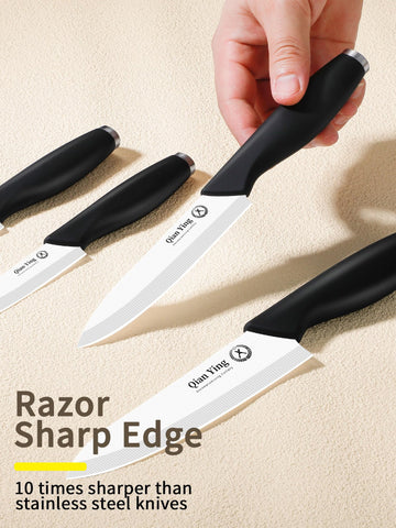 Qianying titanium cutting boards stay scratch-free with ceramic blades.