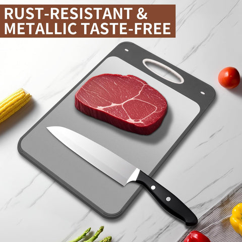 Qianying pure titanium surface resists rust and magnets, safe for raw meat prep.