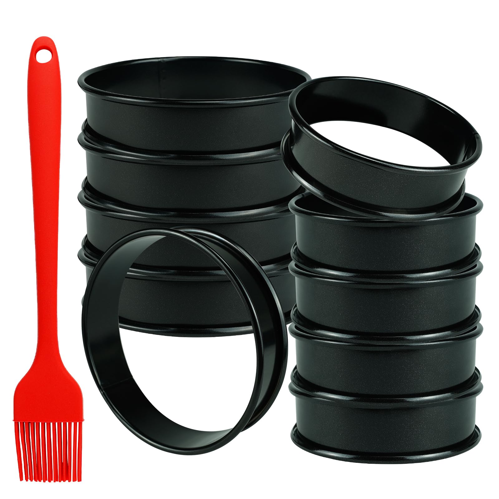 Qicfrk cookie rings set of 10 on a baking tray for uniform cookies