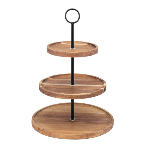 QIELSER 3-Tier Cupcake Stand middle tray elevates cupcakes for a focal dessert tower.