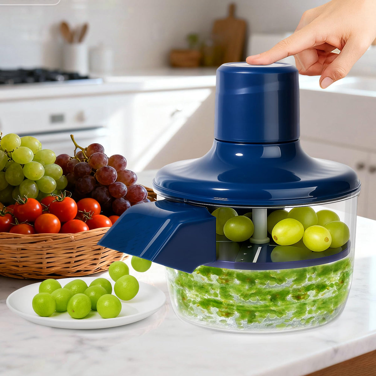 Qiknuny electric grape peeler delivers quick, uniform peeling for small fruits
