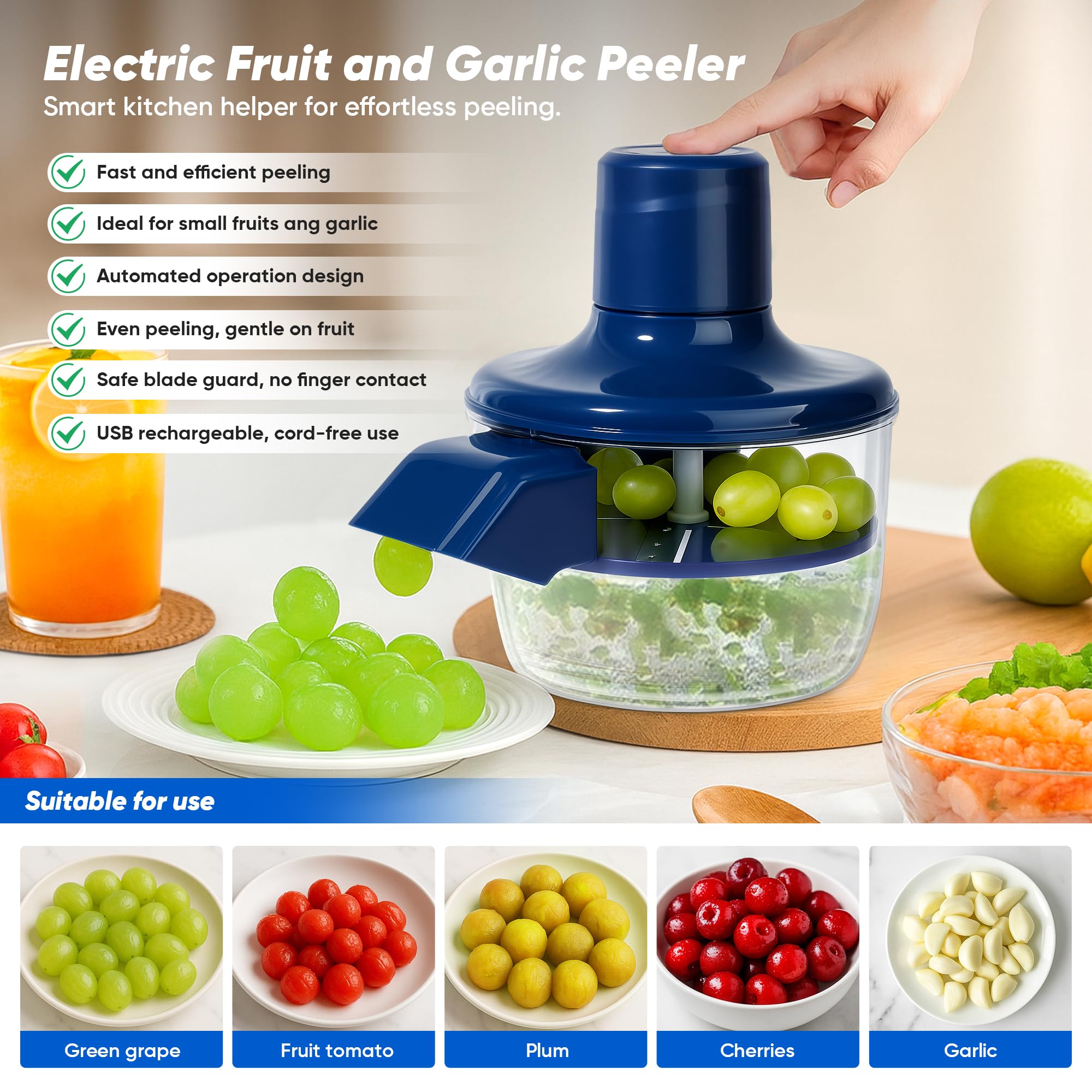 Qiknuny garlic peeler machine enables easy garlic skin removal for faster prep
