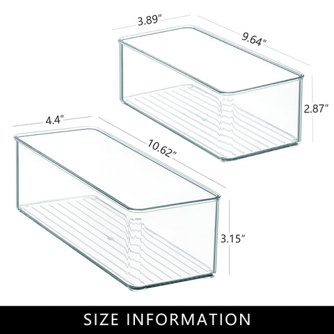 Qilinba 8-pack clear organizer bin, small deep drawer keeps cosmetics neatly visible.