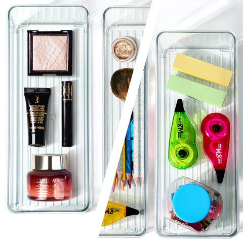 Qilinba BPA-free PET material clear bin is durable and easy to clean.