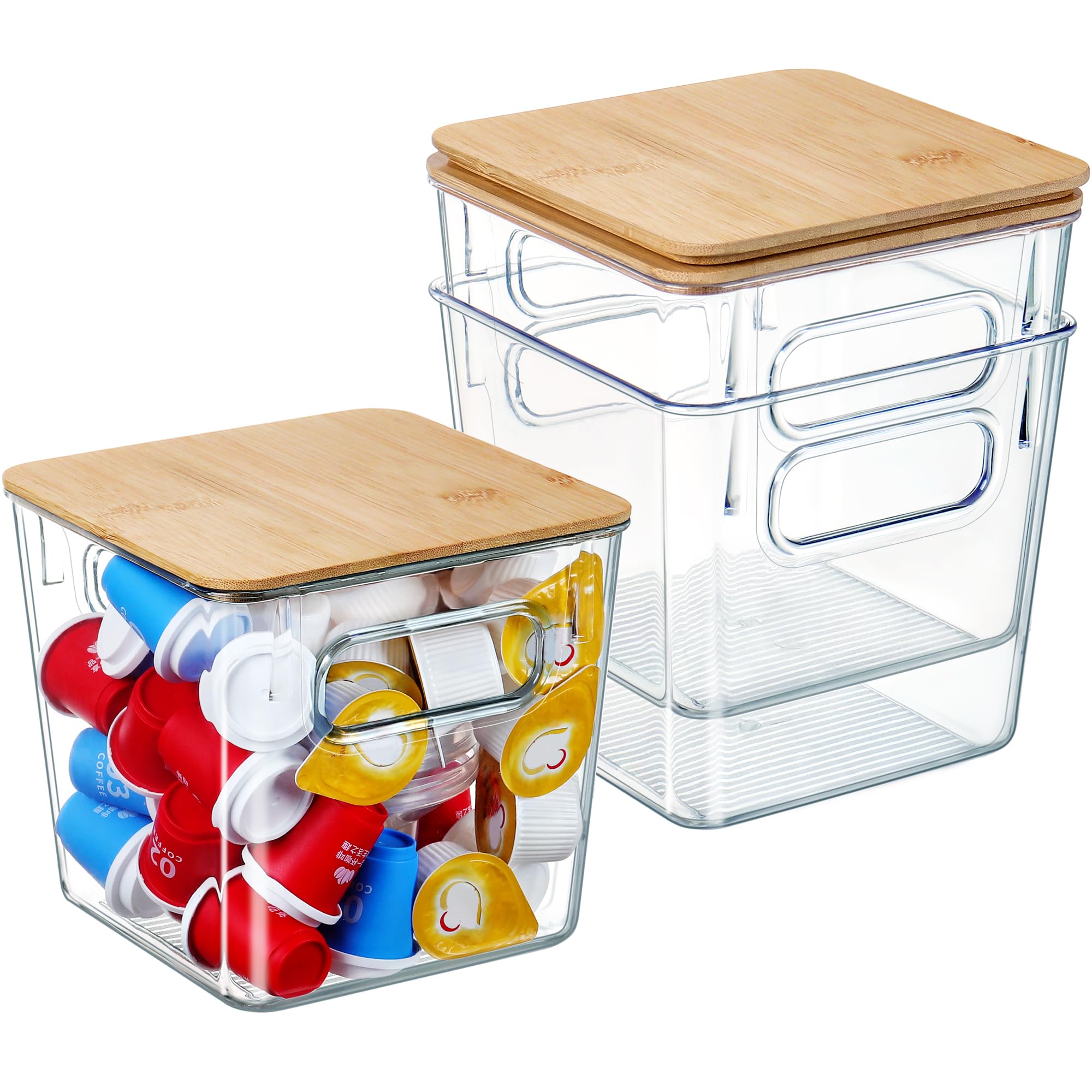 Qilinba K Cup organizer with large-capacity bins keeps coffee pods organized and accessible.