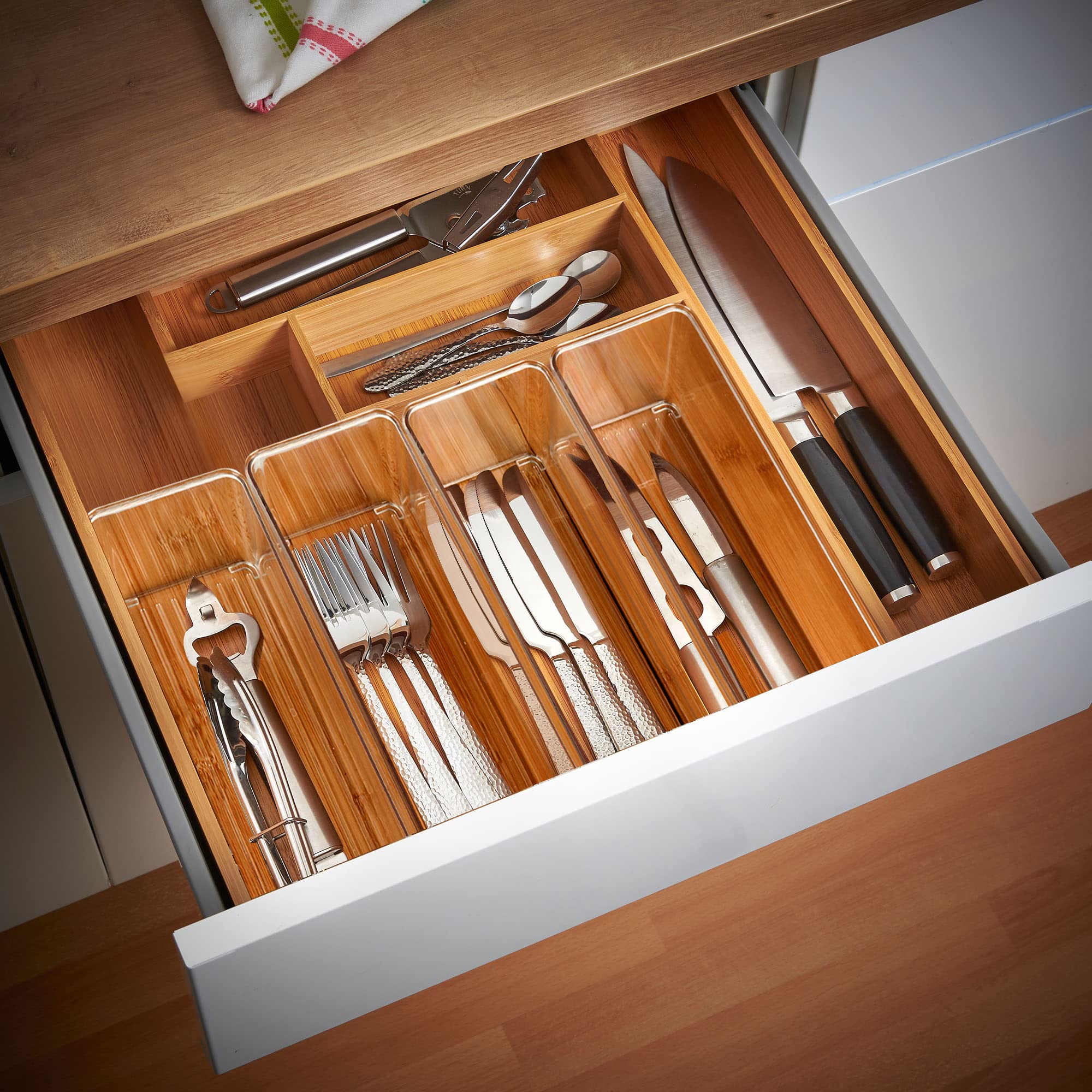 Qilinba kitchen bathroom pantry bin for versatile storage across rooms.