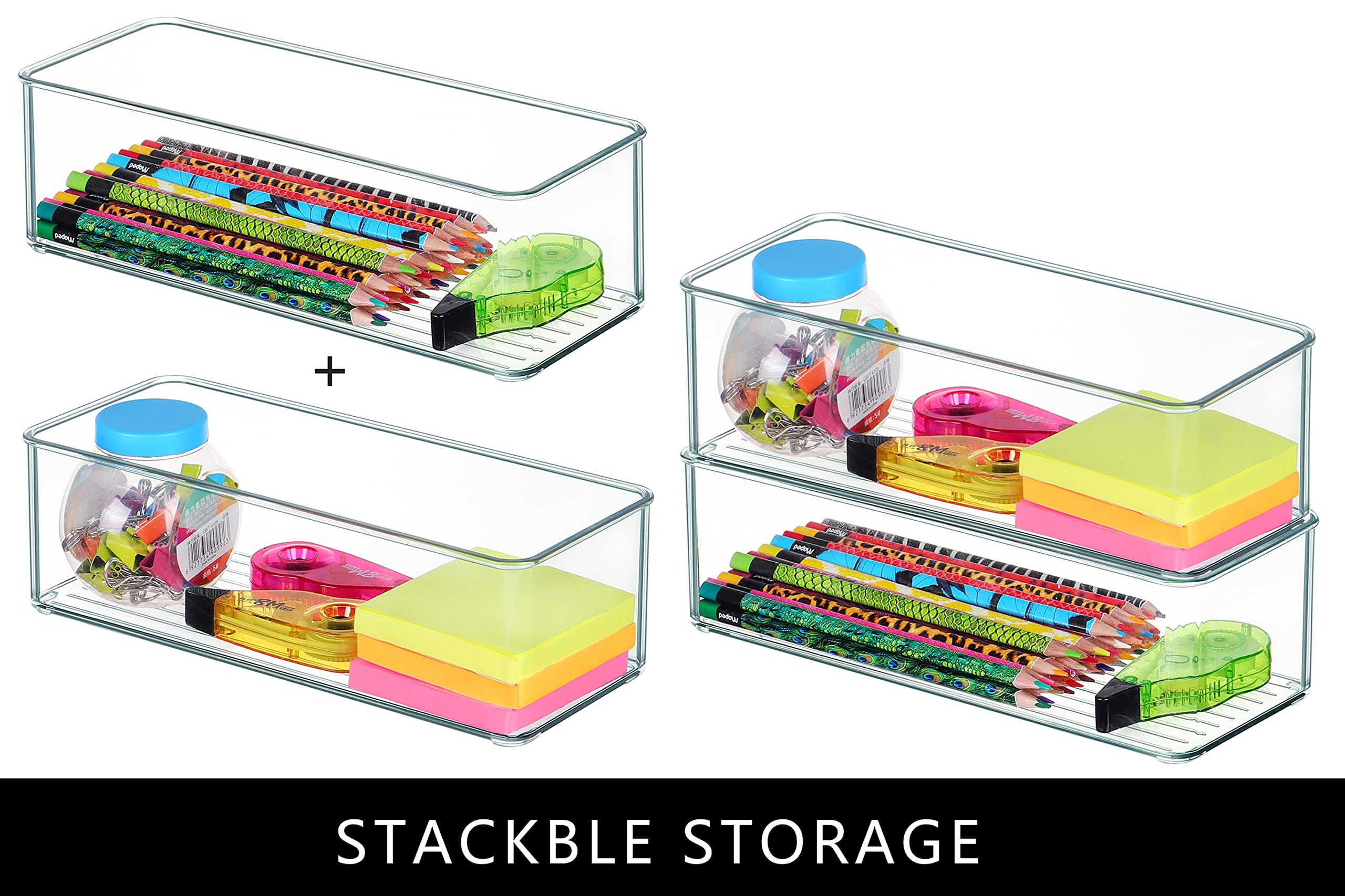 Qilinba stackable drawer design saves space while keeping items accessible.