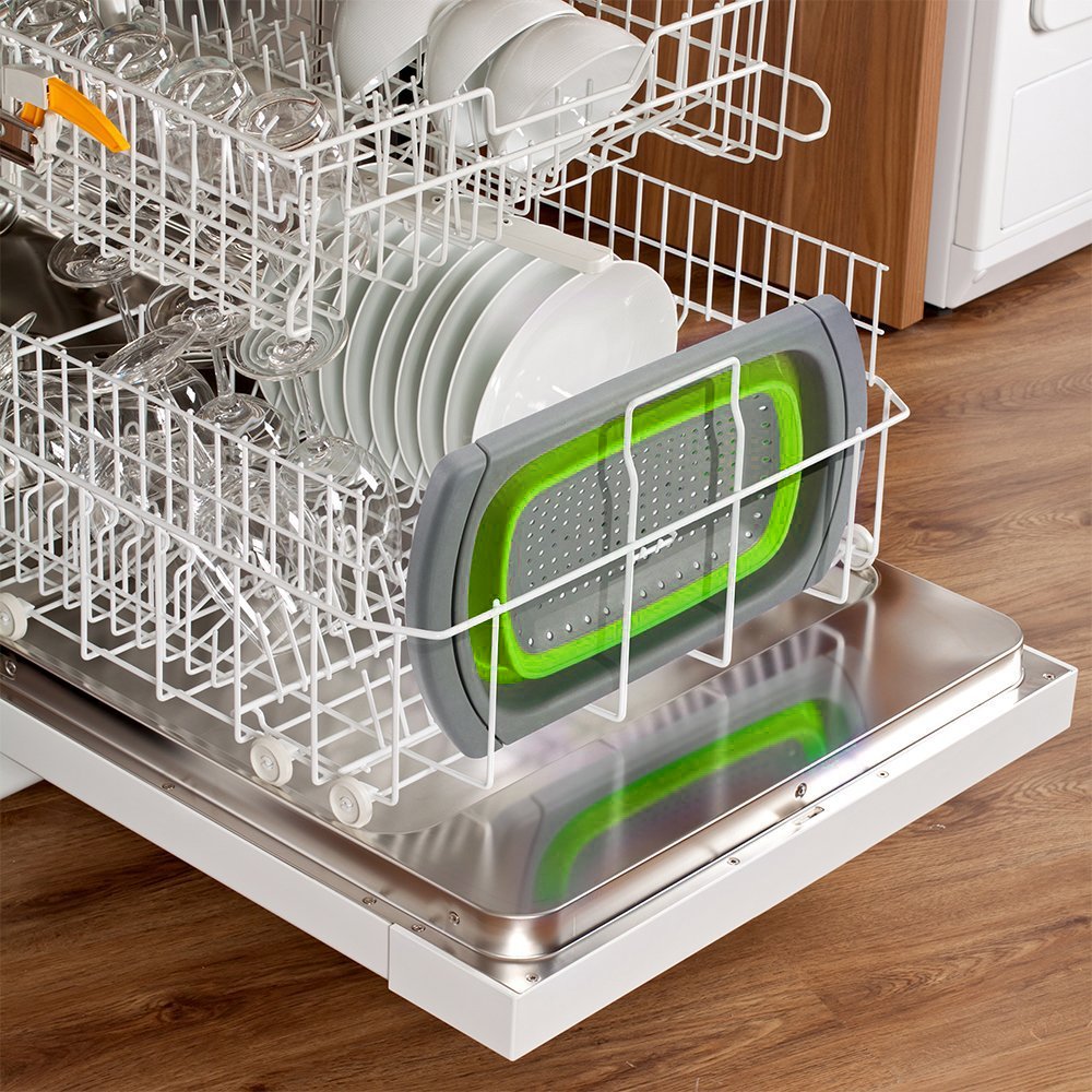 QiMH colander is dishwasher-safe for quick cleanup after cooking.