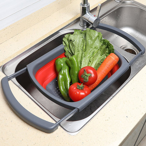 QiMH colander with extendable handles for stable draining