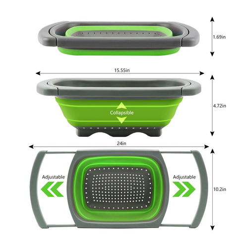 QiMH space-saving design folds flat for compact kitchen storage.