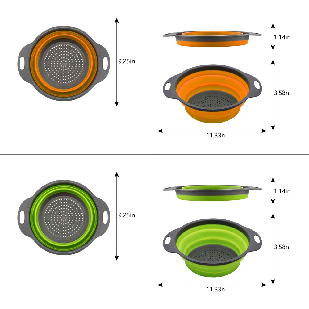 QiMH collapsible colander 6-quart base shown in bright color