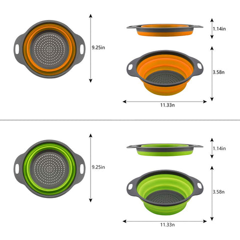 QiMH collapsible colander 6-quart base shown in bright color