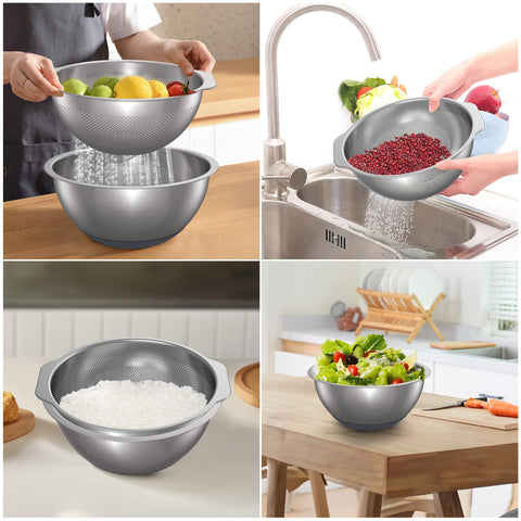 QiMH dishwasher-safe colander and bowl simplify cleanup