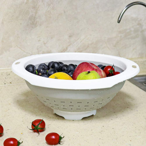 QiMH easy-clean colander allows quick rinsing and simple storage.