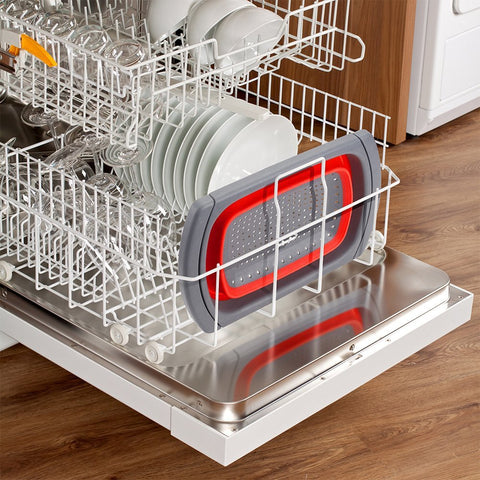 QiMH non-slip handles keep colander steady on countertops