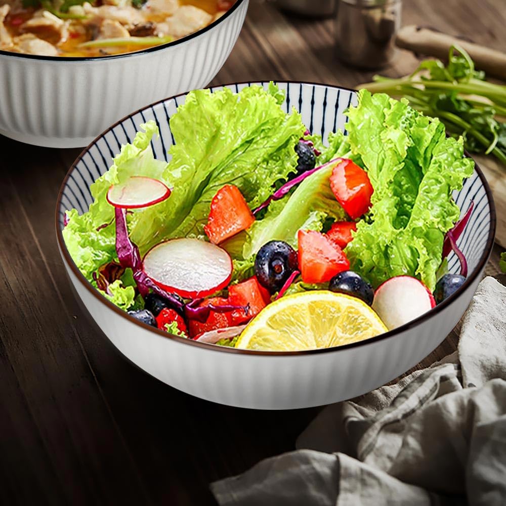 QINLANG pho bowl in use with broth and noodles.